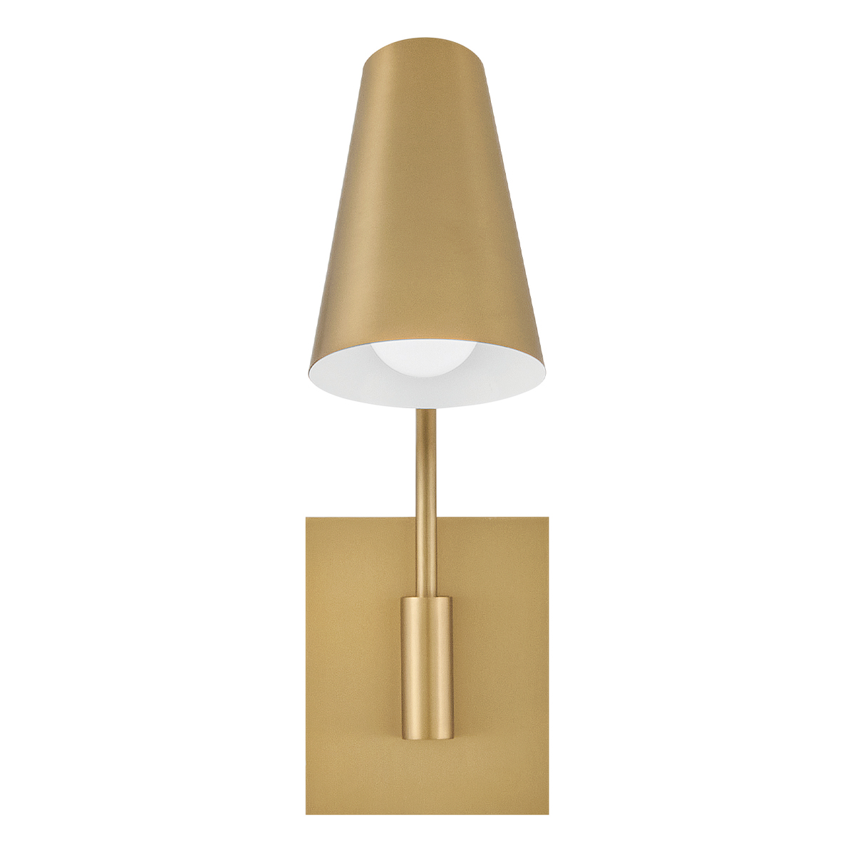 Bray 42cm Laiton lampe de lecture De Elstead Lighting - Bray est une applique murale pratique au design minimaliste et &agrave; la finition laiton laqu&eacute;.