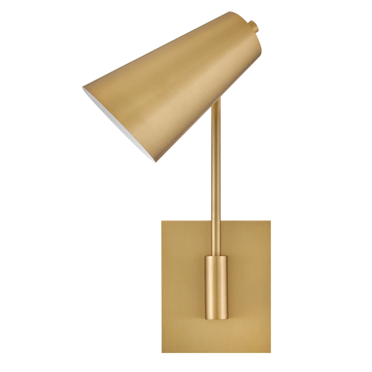 Bray 42cm Laiton lampe de lecture De Elstead Lighting - Bray est une applique murale pratique au design minimaliste et &agrave; la finition laiton laqu&eacute;.