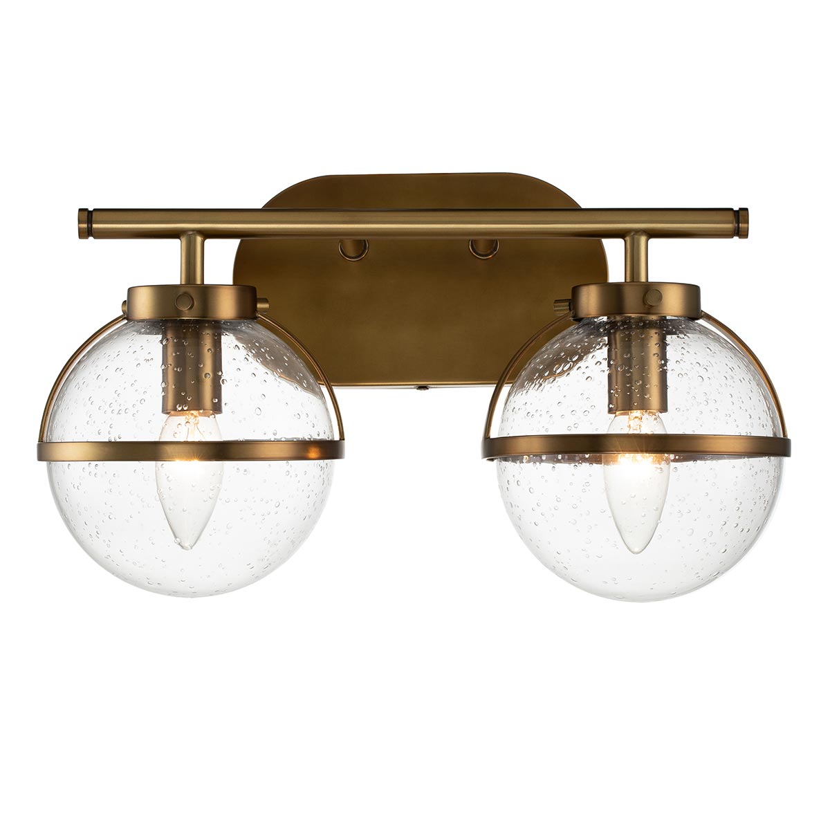 Hollis 40cm Laiton antique lampe de salle de bain De Elstead Lighting - Il est fabriqué en acier avec une finition en laiton et est à la fois robuste et décoratif.