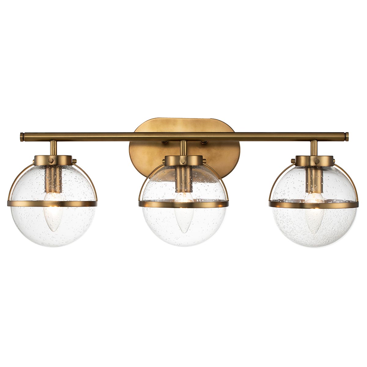 Hollis 60cm Laiton antique lampe de salle de bain De Elstead Lighting - Il est fabriqué en acier avec une finition en laiton et est à la fois robuste et décoratif.