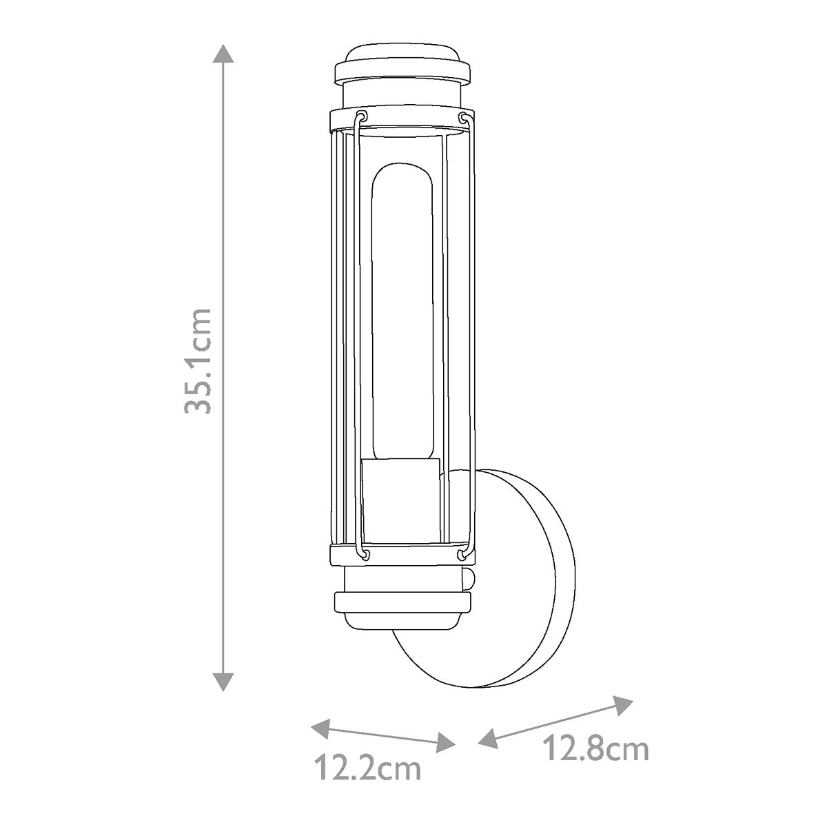 Masthead 35cm Laiton lampe de salle de bain De Elstead Lighting - Il est fabriqué en acier et en verre et présente une finition en laiton noble combinée à des détails noirs qui lui donnent une expression luxueuse et intemporelle.