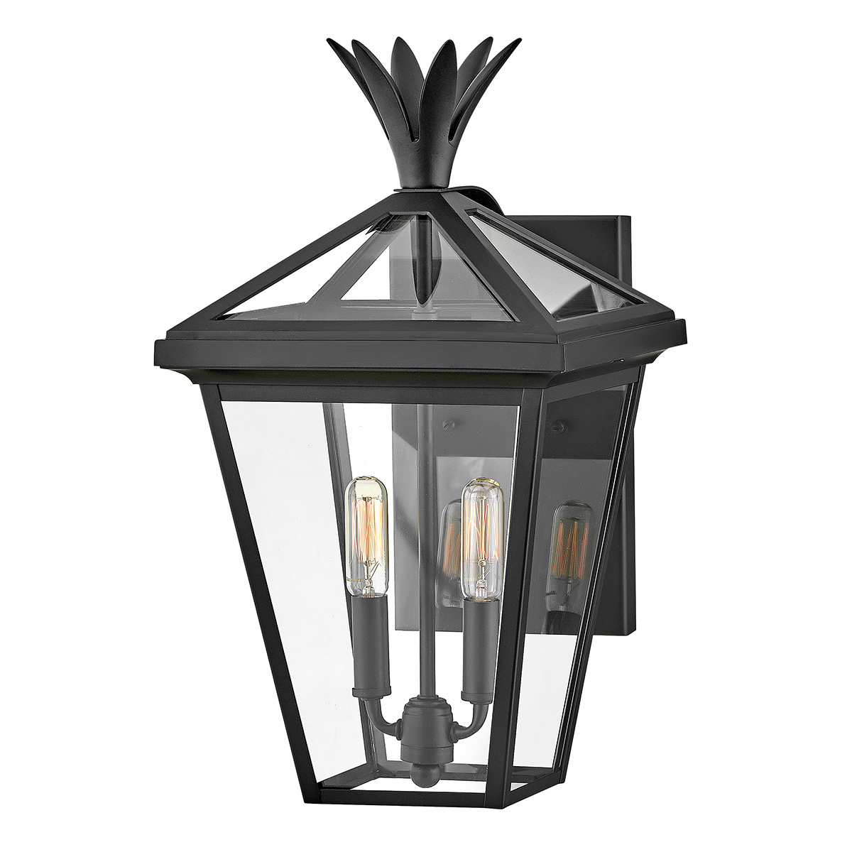 Palma Noir lampe d’extérieur De Elstead Lighting - Fabriqué en aluminium avec du verre transparent, Palma offre à la fois durabilité et une touche de charme à l'ancienne, parfait pour une utilisation en extérieur.