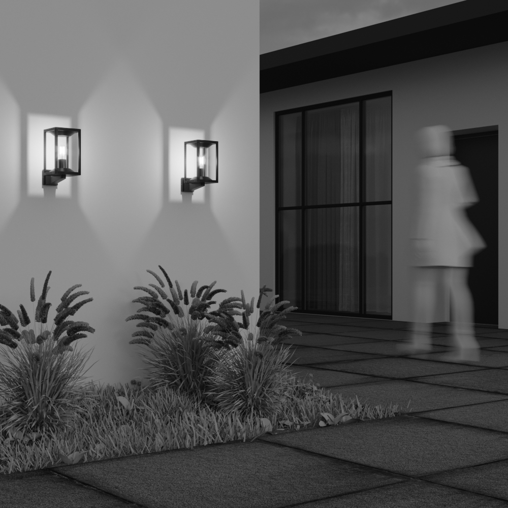 Cell Graphite lampe d’extérieur De Maytoni - Avec sa conception ouverte et son cadre en métal robuste, il émet une lumière chaleureuse et invitante, parfaite pour une utilisation intérieure et extérieure.