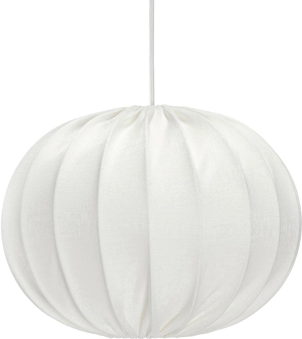  Hilma Abat-Jour Ø40 Excl. Suspension Blanc suspension De PR Home - Plafonnier Hilma en tissu brillant avec une structure qui donne une belle brillance.