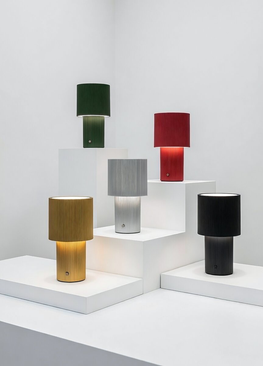 Iluma 22cm Vert olive portable De Herstal - Que ce soit pour profiter de matins paisibles pr&egrave;s de la fen&ecirc;tre ou d'un d&icirc;ner sur le balcon, elle est toujours &agrave; port&eacute;e de main et cr&eacute;e l'ambiance parfaite.