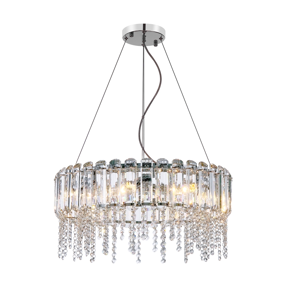 Hail Ø60 Chrome cristal De Maytoni - Les prismes &agrave; facettes refl&egrave;tent la lumi&egrave;re et cr&eacute;ent une lueur enchanteresse lorsque la lampe est allum&eacute;e.