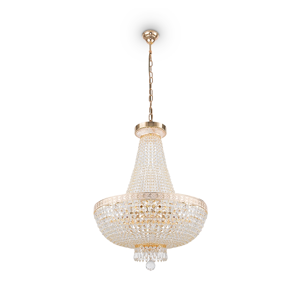 Bella Ø50 Or cristal De Maytoni - Les prismes &eacute;tincelants qui entourent toute la lampe refl&egrave;tent la lumi&egrave;re et cr&eacute;ent une lueur enchanteresse dans la pi&egrave;ce.
