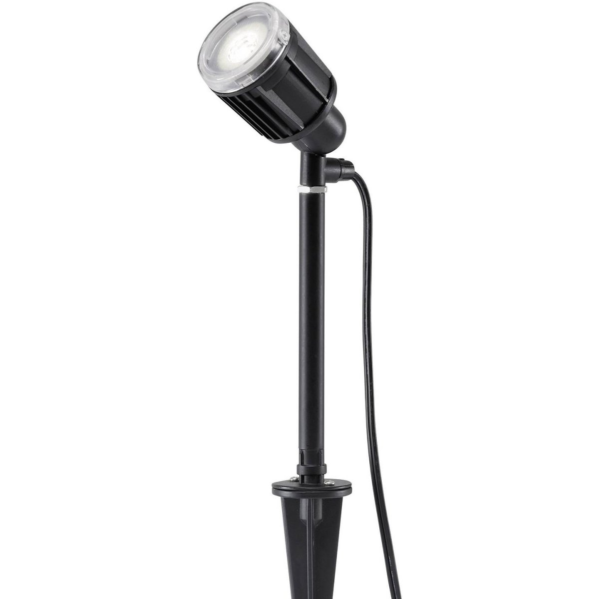 Amalfi Spotlight Noir De Konstsmide - La LED int&eacute;gr&eacute;e de 1 W produit une lumi&egrave;re blanche douce, id&eacute;ale pour un &eacute;clairage ext&eacute;rieur chaleureux et d&eacute;coratif.