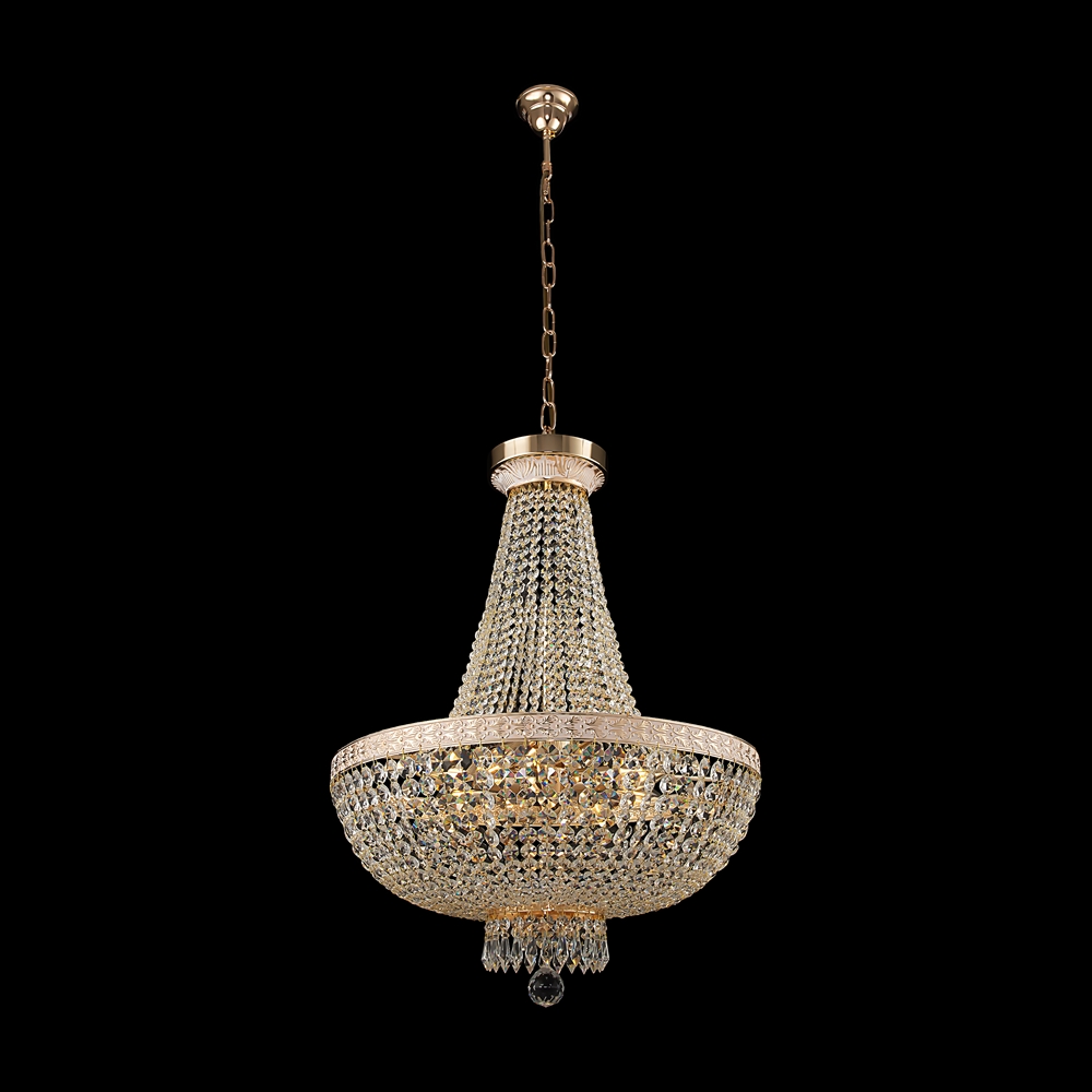 Bella Ø50 Or cristal De Maytoni - Les prismes &eacute;tincelants qui entourent toute la lampe refl&egrave;tent la lumi&egrave;re et cr&eacute;ent une lueur enchanteresse dans la pi&egrave;ce.