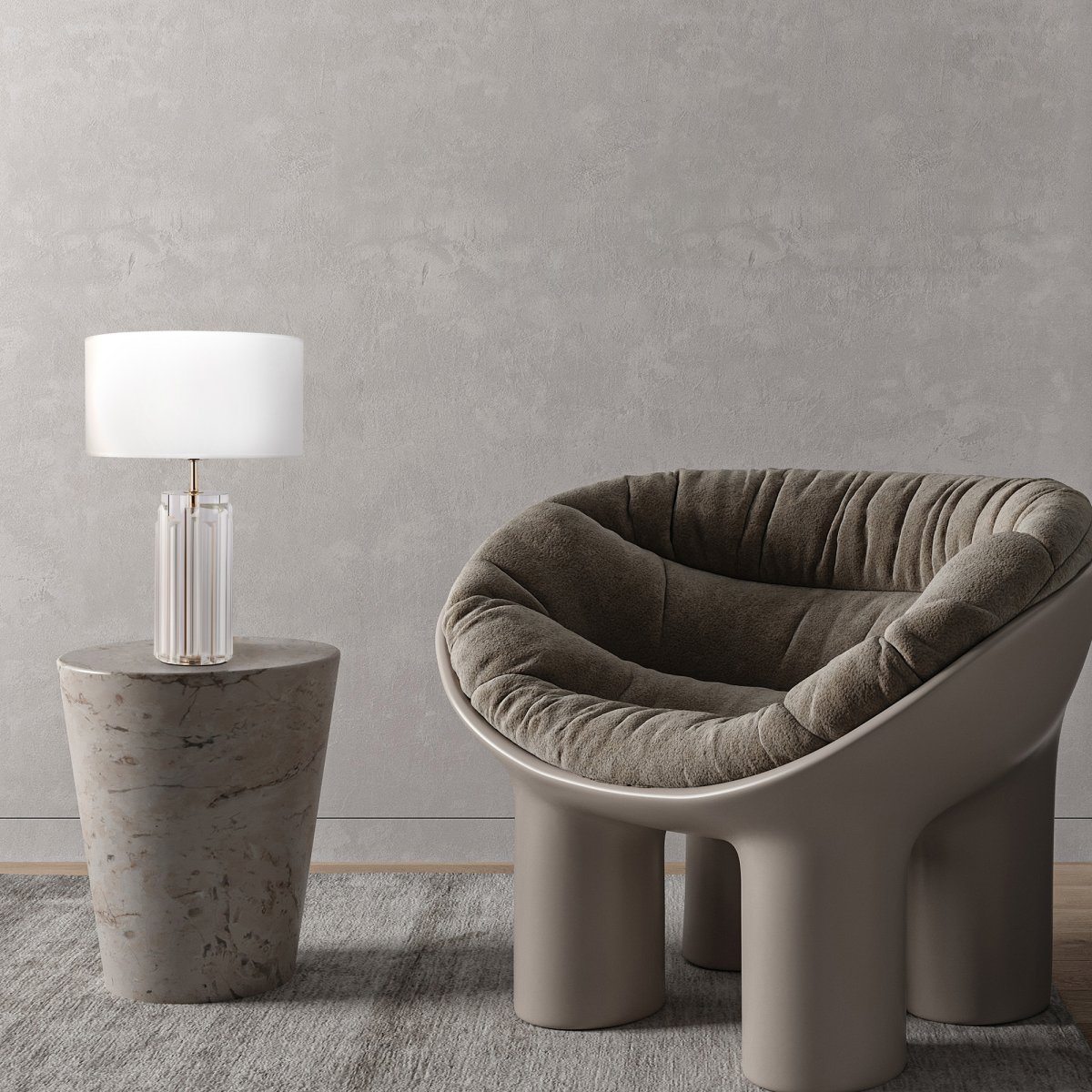 Muse 52cm Or lampe de table De Maytoni - La lampe de table Muse a un design élégant avec une base en verre moulé façonnée, ce qui en fait une véritable œuvre d'art.