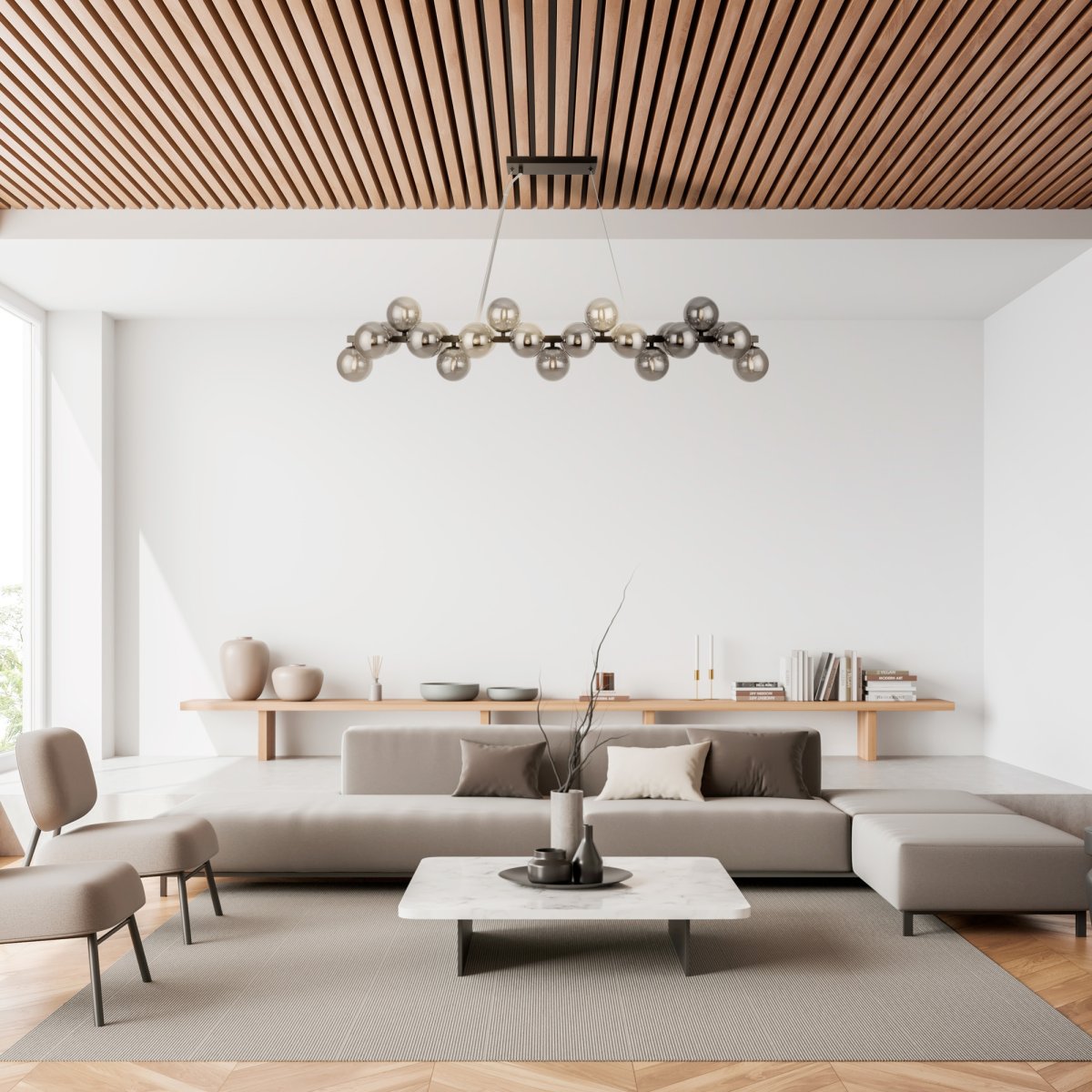 Dallas 123cm Noir suspension De Maytoni - 