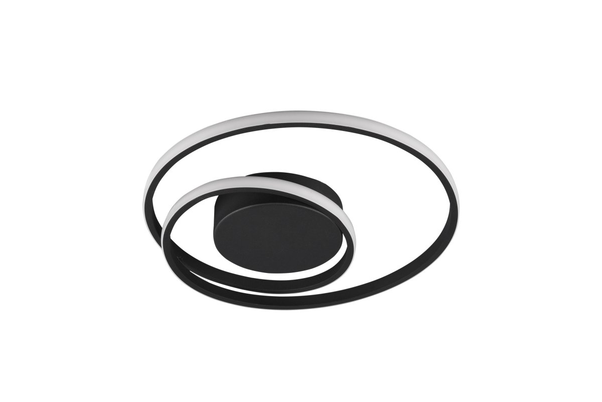 Zibella Ø40 Noir plafonnier De Trio Lighting - Le plafonnier Zibella cr&eacute;e une atmosph&egrave;re atmosph&eacute;rique avec ses effets de lumi&egrave;re doux et son design &eacute;l&eacute;gant et compl&egrave;te parfaitement les styles de d&eacute;coration int&eacute;rieure modernes.