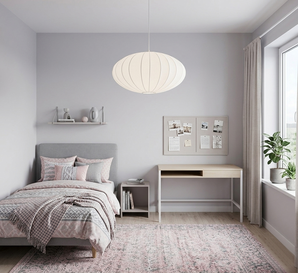Isola Ø60 Blanc suspension De Cottex - Le tissu est tendu sur une structure m&eacute;tallique profil&eacute;e, cr&eacute;ant ainsi la silhouette distinctive de la lampe et lui conf&eacute;rant une allure a&eacute;rienne et d&eacute;licate.
