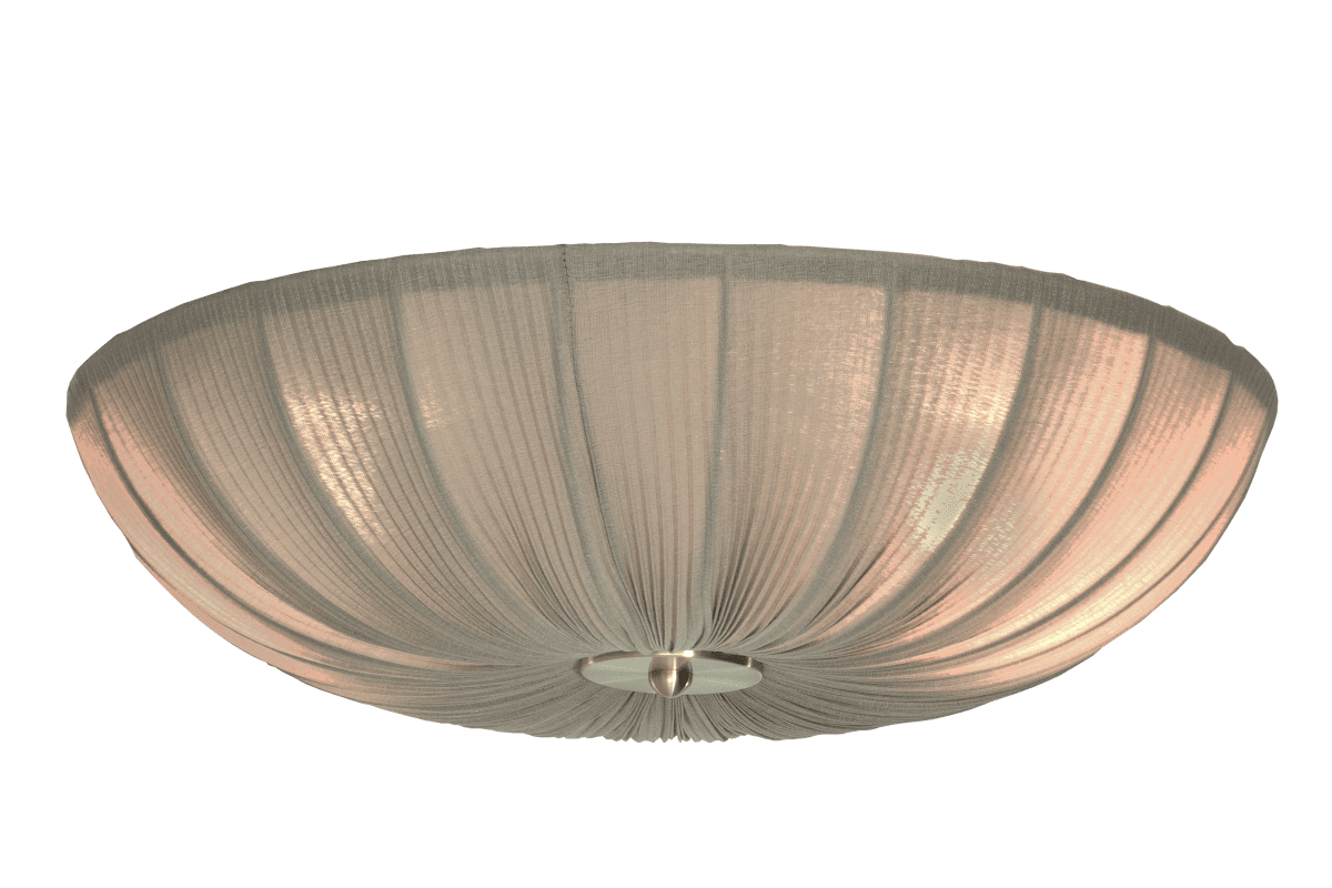 Lady Ø55 Gris plafonnier De Aneta Lighting - La lampe de table &laquo; Lady &raquo; s&eacute;duit par sa forme douce et &eacute;l&eacute;gante, o&ugrave; le tissu &eacute;pouse d&eacute;licatement la structure m&eacute;tallique.