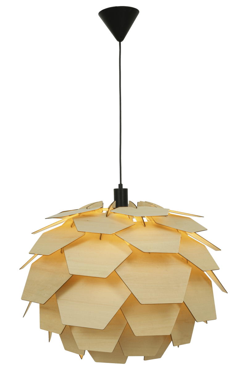 Carpatica Ø60 Nature suspension De Aneta Lighting - La lampe est réglable en hauteur, avec une hauteur totale minimale de 60 cm et une hauteur maximale de 280 cm.