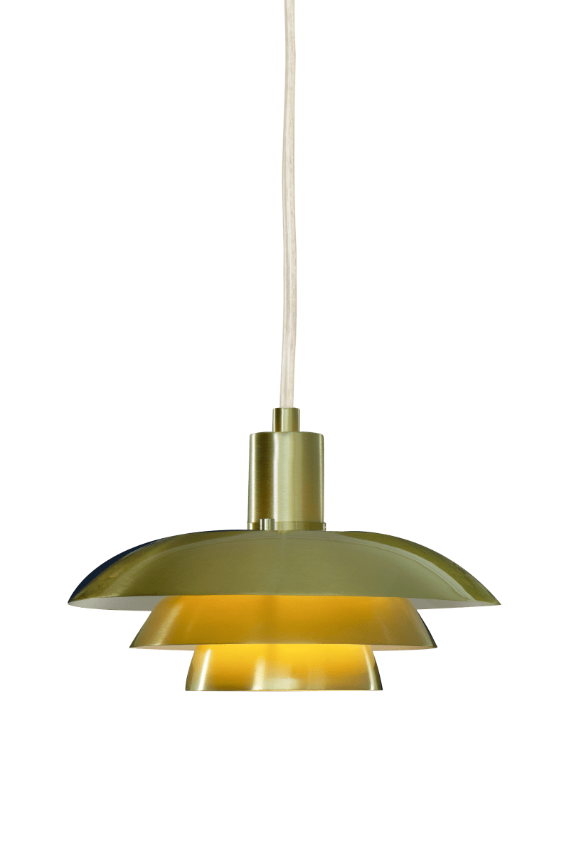 Epsilon Ø20 Or lampe de fenêtre De Aneta Lighting - Ses multiples abat-jour de diff&eacute;rentes hauteurs lui conf&egrave;rent une allure &agrave; la fois distinctive et &eacute;l&eacute;gante.