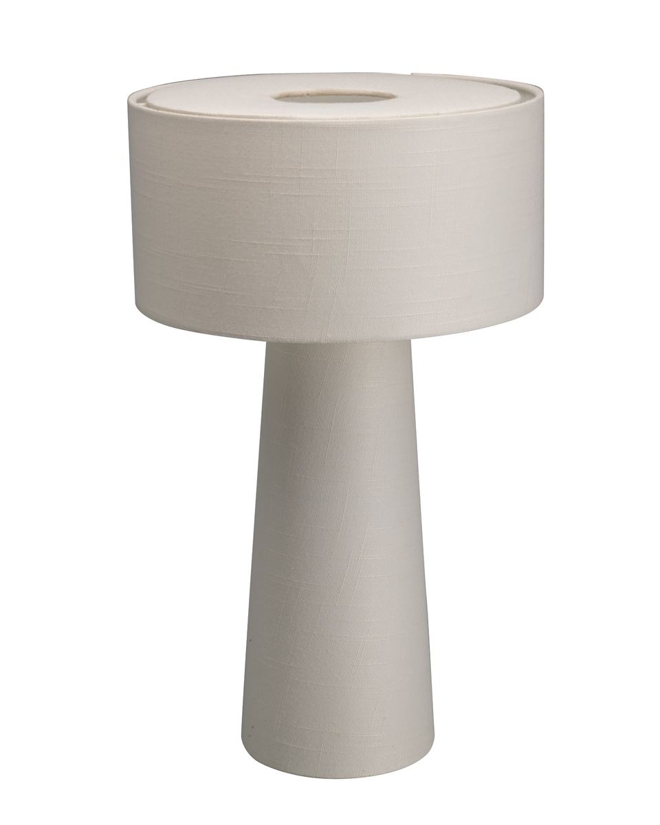Linum 50cm Blanc lampe de table De By Rydéns - Linum est une lampe de table &eacute;l&eacute;gante et d&eacute;corative en lin blanc, qui apporte une touche de douceur et d'harmonie &agrave; votre int&eacute;rieur.