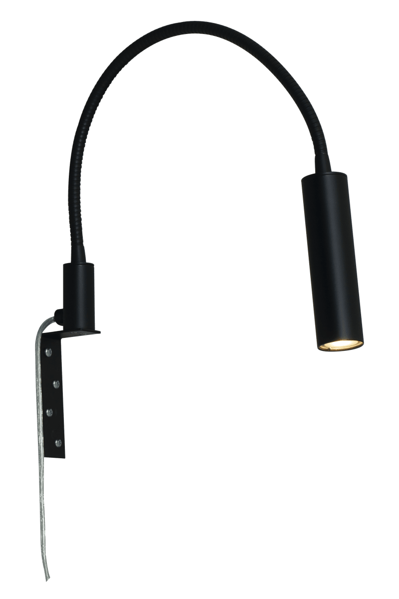 Artic Flex Noir lampe de lecture De Aneta Lighting - La lampe de chevet en m&eacute;tal Artic est pratique et &eacute;l&eacute;gante, facile &agrave; installer en t&ecirc;te de lit.