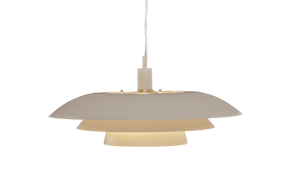 Epsilon Ø56 Beige suspension De Aneta Lighting - Epsilon est fourni avec deux jeux de bagues et de boutons d&eacute;coratifs.