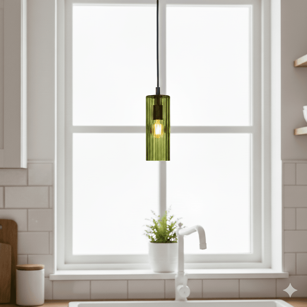 Kiera Ø7 Vert lampe de fenêtre De Cottex - Id&eacute;ale sur un rebord de fen&ecirc;tre, elle illumine la pi&egrave;ce tout en apportant une touche d&eacute;corative, de couleur et de caract&egrave;re &agrave; votre int&eacute;rieur.