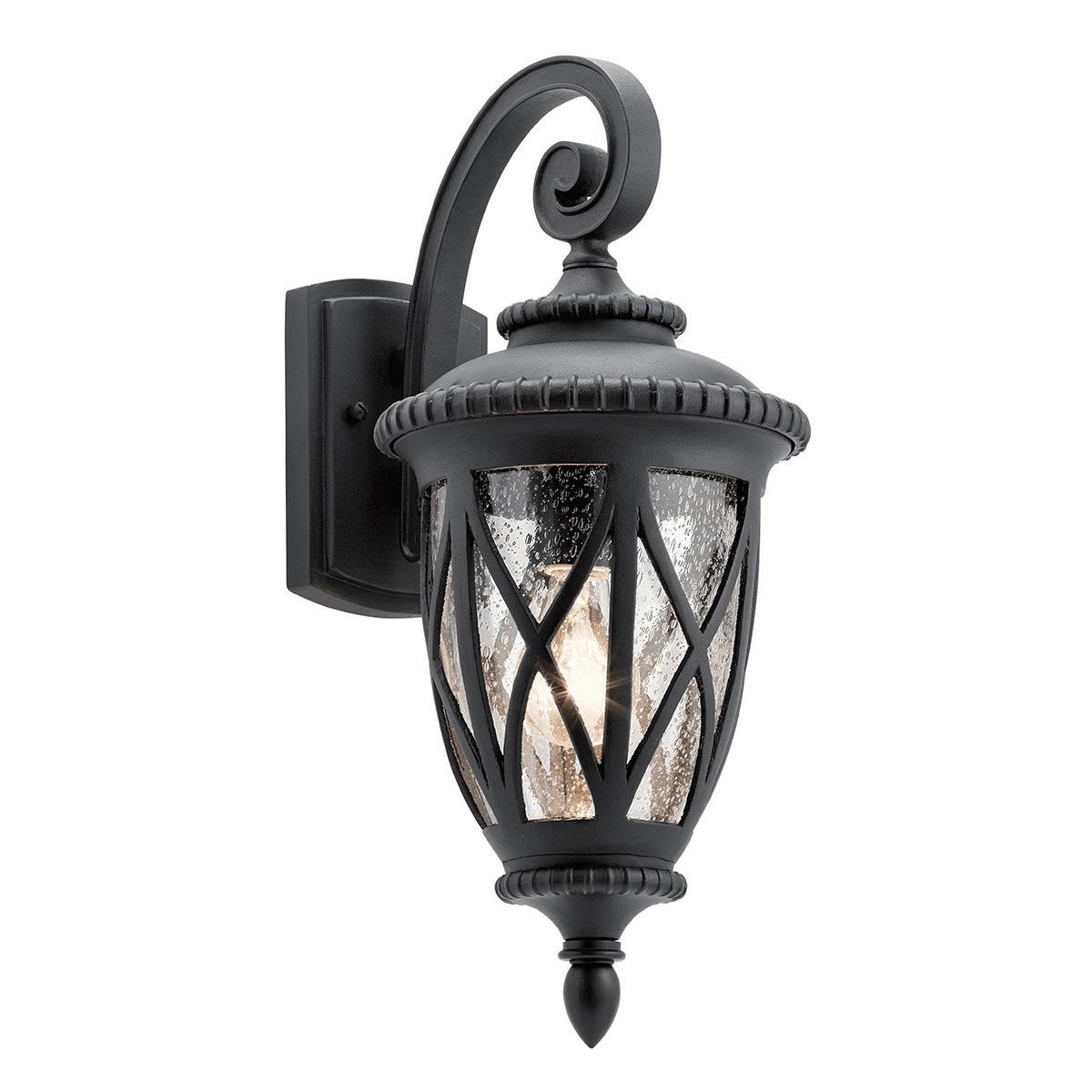 Admirals Cove Noir lampe d’extérieur De Elstead Lighting - Cela garantit un traitement de surface durable et esthétique en noir texturé.