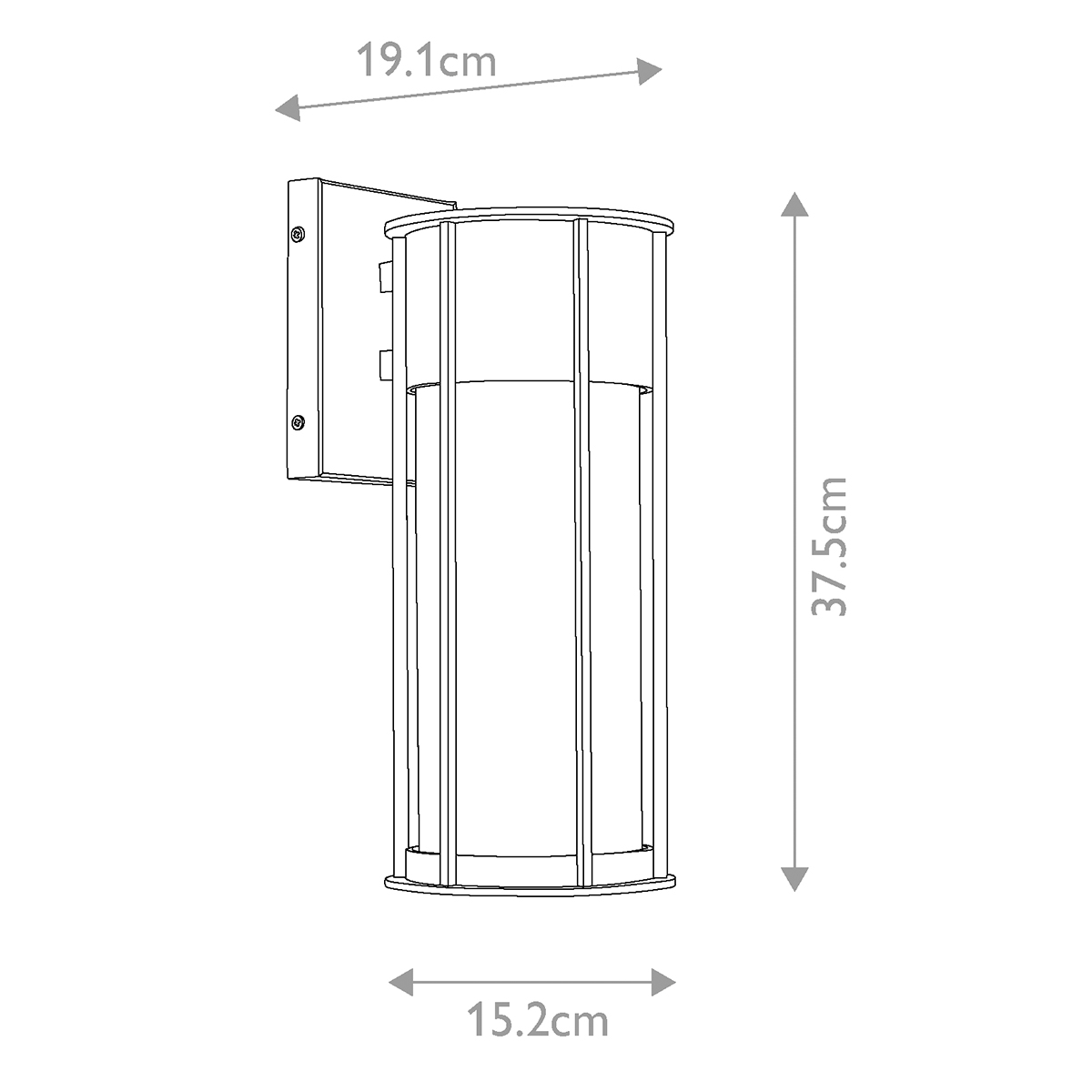 Camillo 37cm Laiton lampe d’extérieur De Elstead Lighting - Med sin robusta metallkonstruktion och klarglas med bubbeleffekt skapar den en vacker ljusspridning som f&ouml;rh&ouml;jer fasader, entr&eacute;er och uteplatser.