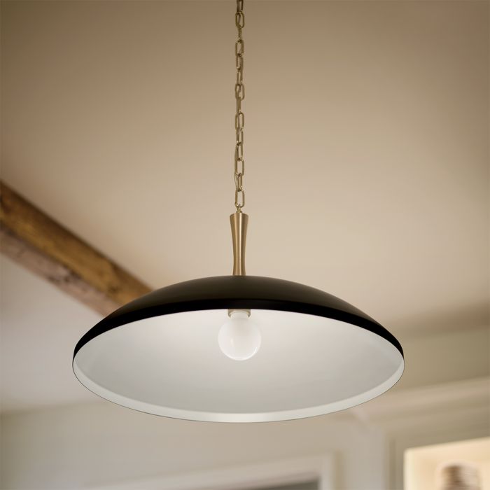 Delarosa Ø50 Noir/bronze suspension De Elstead Lighting - La suspension Delarosa est un luminaire &eacute;l&eacute;gant et imposant qui apporte une touche sp&eacute;ciale &agrave; n'importe quelle pi&egrave;ce.