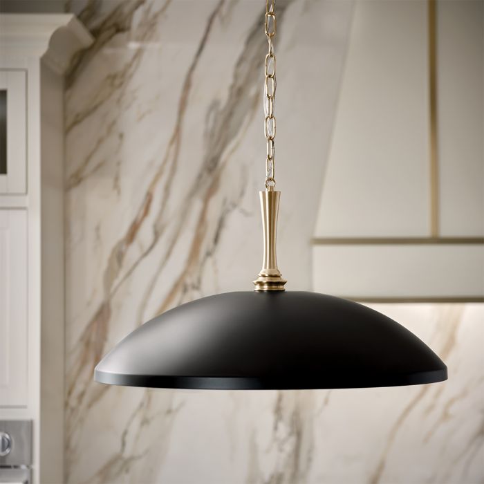 Delarosa Ø50 Noir/bronze suspension De Elstead Lighting - La suspension Delarosa est un luminaire &eacute;l&eacute;gant et imposant qui apporte une touche sp&eacute;ciale &agrave; n'importe quelle pi&egrave;ce.