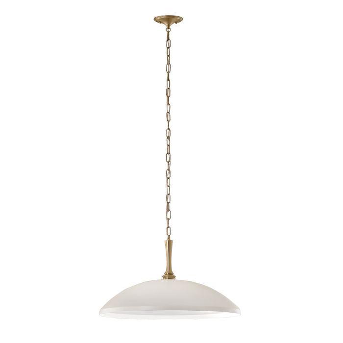 Delarosa Ø50 Blanc/bronze suspension De Elstead Lighting - Installez-la seule au-dessus de la table &agrave; manger ou plusieurs en ligne au-dessus de la cuisine.