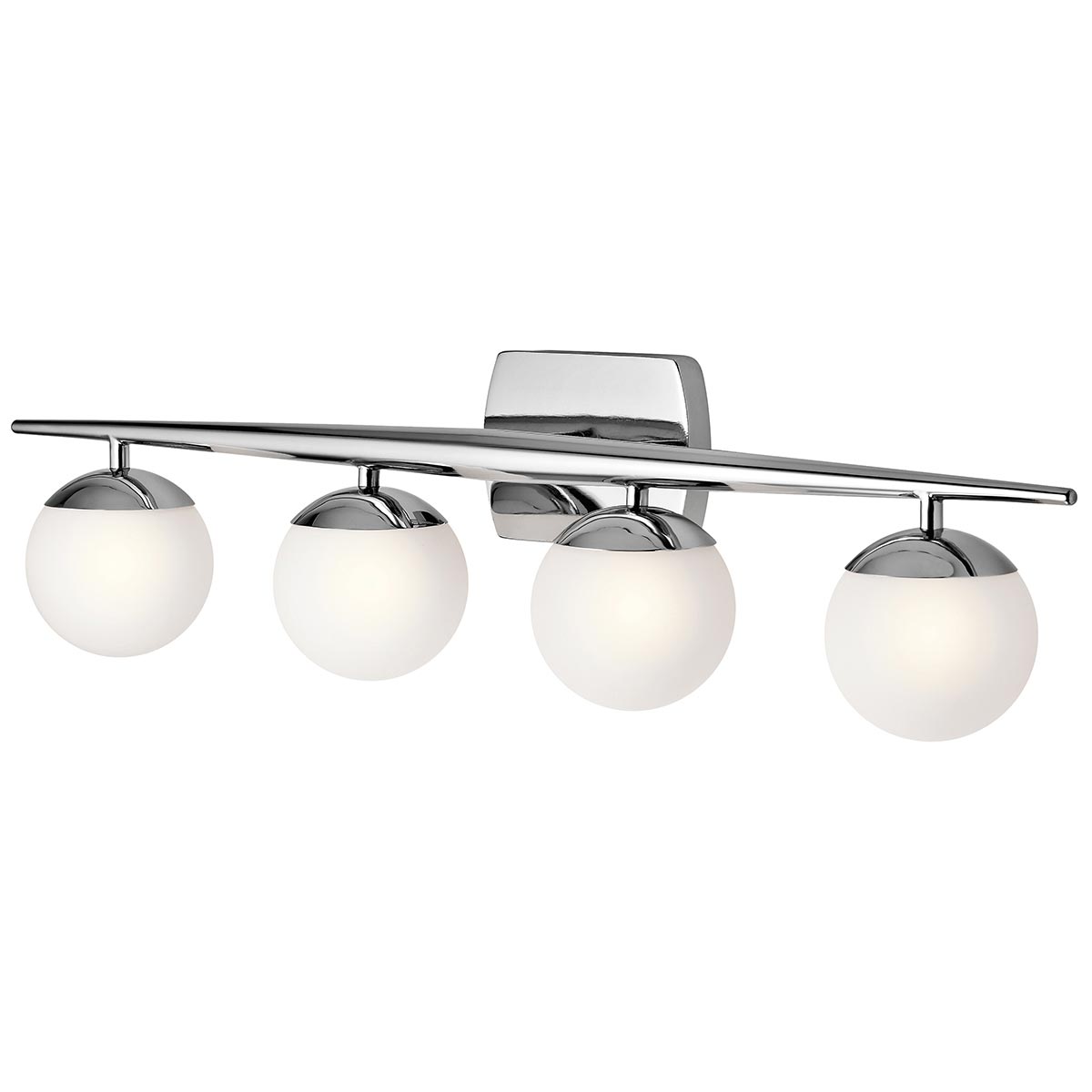 Jasper 82cm Chrome poli lampe de salle de bain De Elstead Lighting - Le design &eacute;l&eacute;gant rend la lampe &agrave; la fois pratique et d&eacute;corative dans la salle de bain, avec la possibilit&eacute; de la monter &agrave; l'envers ou vers le bas.