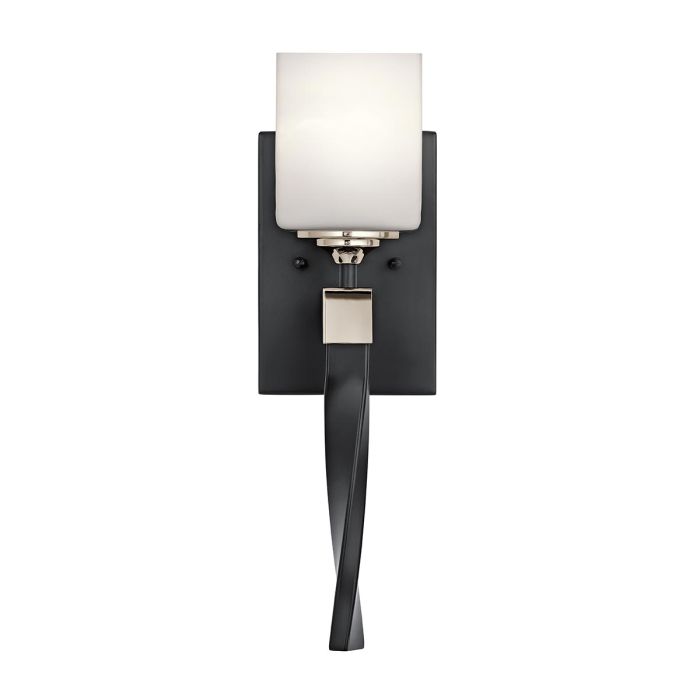 Marette 40cm Noir lampe de salle de bain De Elstead Lighting - Avec un indice de protection IP44, il convient aux environnements de salle de bain.