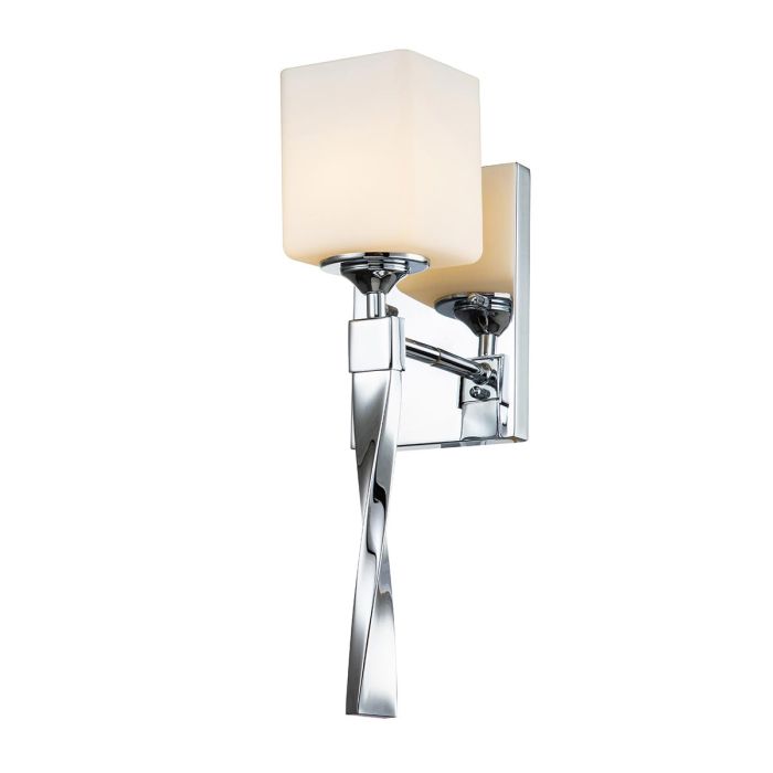 Marette 40cm Chrome lampe de salle de bain De Elstead Lighting - Avec un indice de protection IP44, il convient aux environnements de salle de bain.