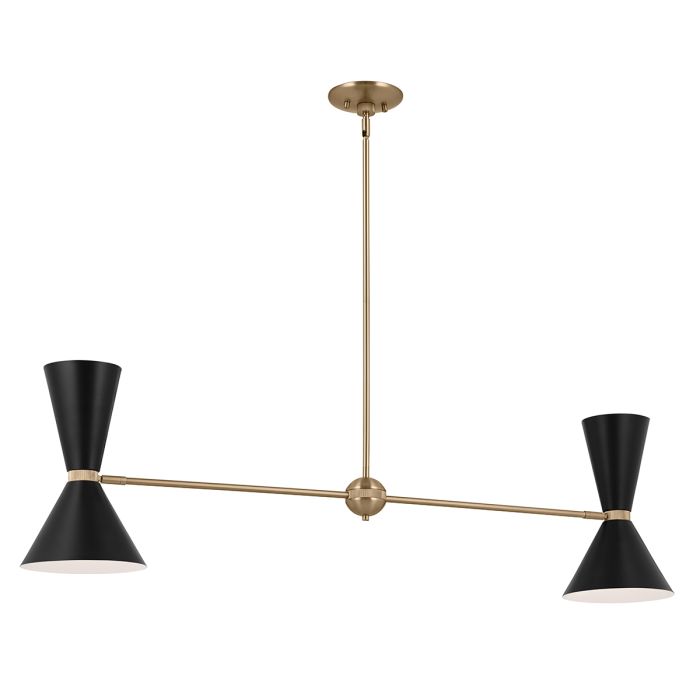 Phix 130cm Noir/bronze suspension De Elstead Lighting - Les d&eacute;tails m&eacute;talliques finition bronze clair conf&egrave;rent &agrave; la suspension un charme &agrave; la fois rustique et moderne.