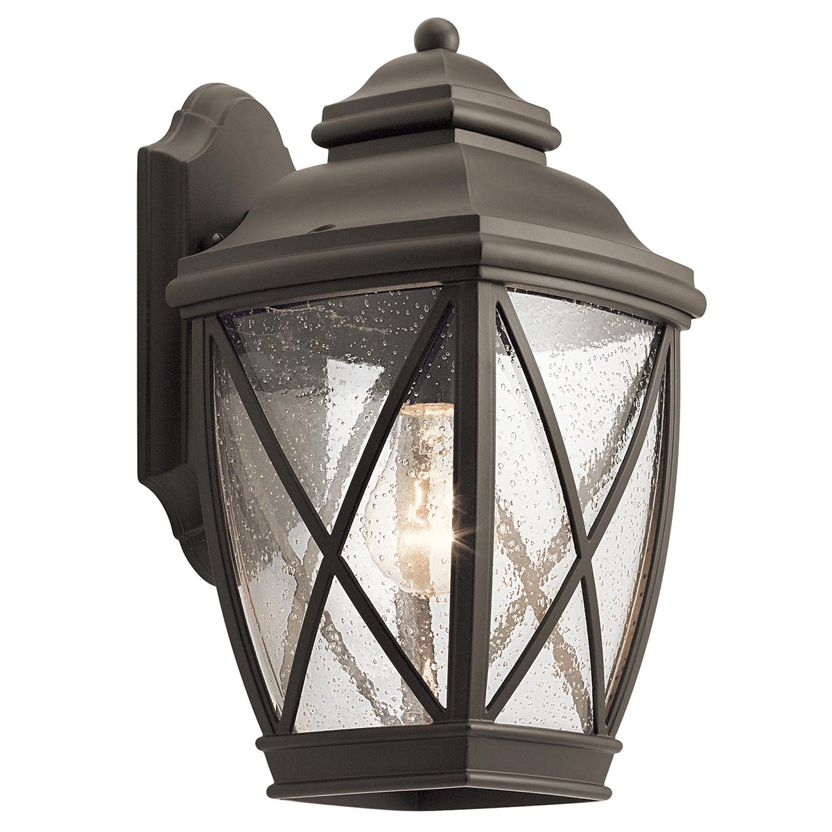 Tangier Bronze antique lampe d’extérieur De Elstead Lighting - L'applique murale Tangier en bronze présente un design de lanterne classique rappelant les quartiers historiques de la ville.