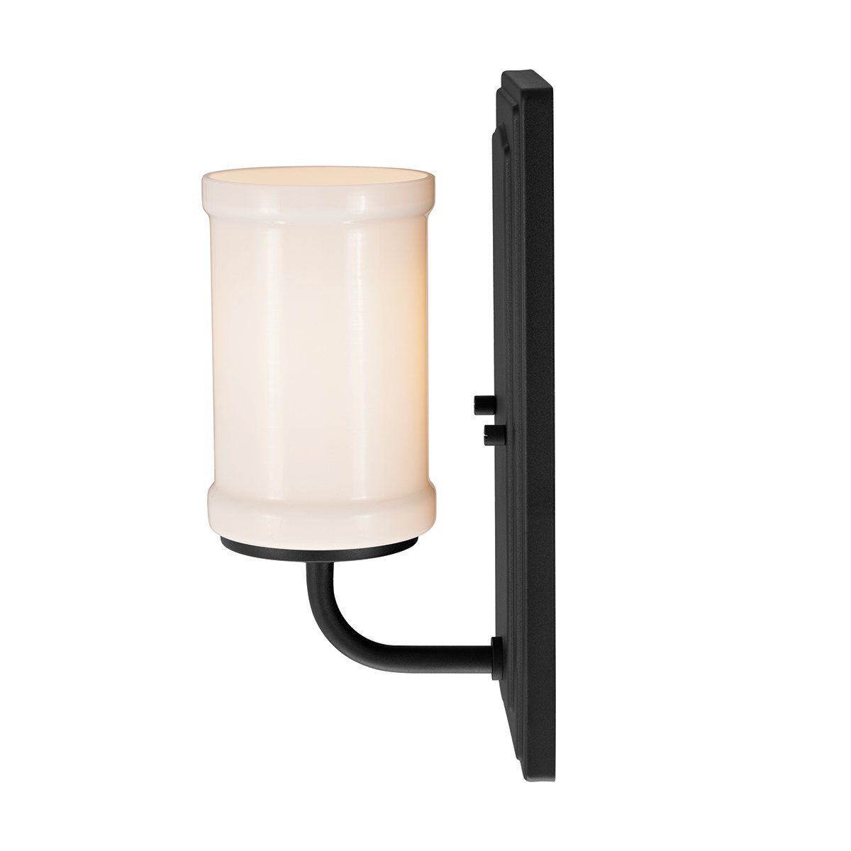 Vetivene 30cm Noir lampe de salle de bain De Elstead Lighting - Vetivene peut &ecirc;tre install&eacute;e avec le verre orient&eacute; vers le haut ou vers le bas, offrant ainsi une grande flexibilit&eacute; et la rendant id&eacute;ale pour les miroirs de salle de bain, par exemple.