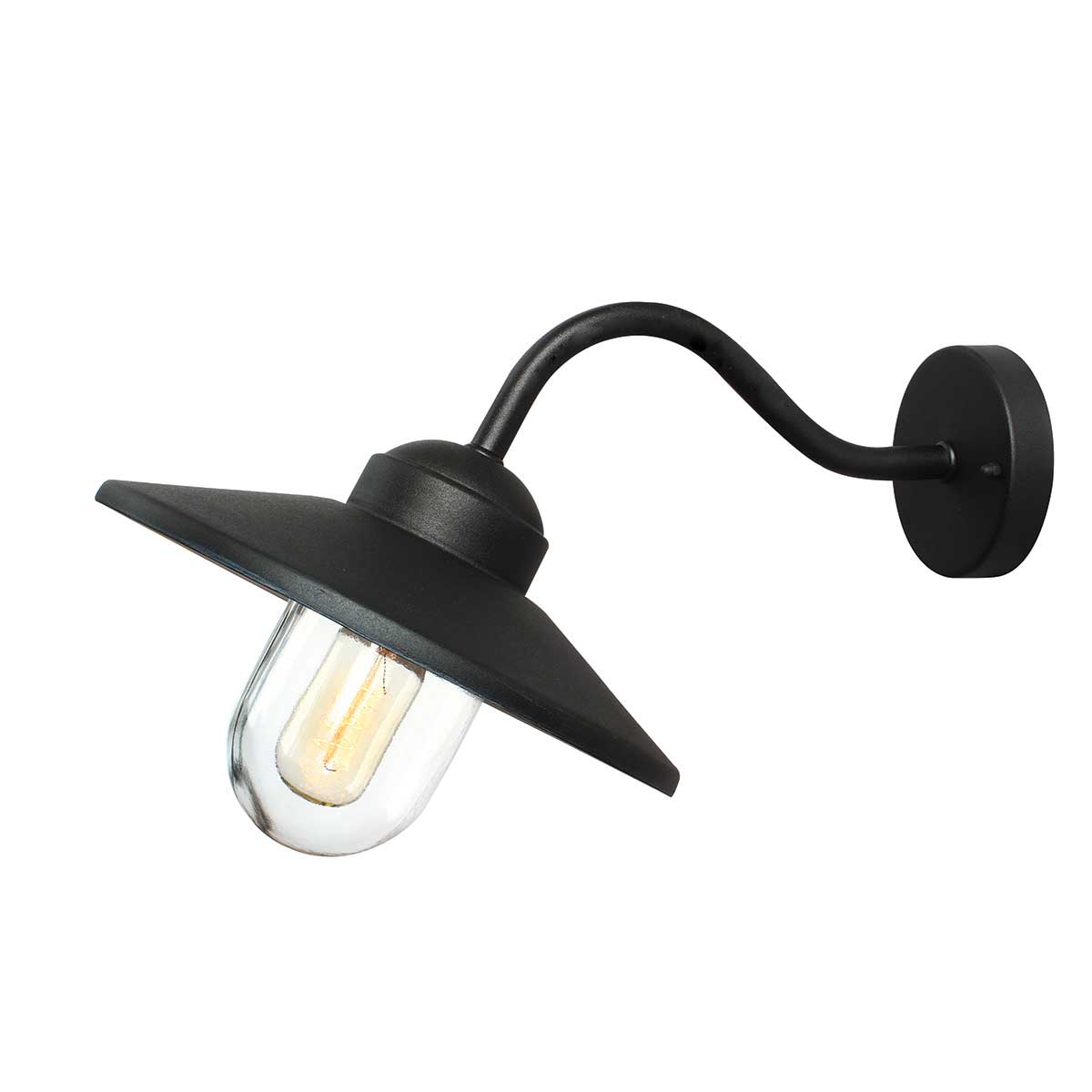 Klampenborg Ø28 Noir lampe d’extérieur De Elstead Lighting - La lampe a un indice de protection IP44 et est livr&eacute;e avec une garantie impressionnante de 15 ans, ce qui la rend &agrave; la fois pratique et durable.