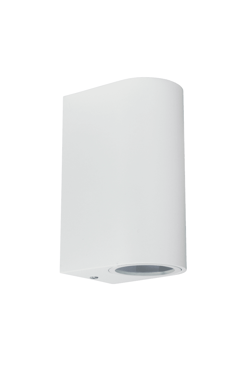 Tor Duo Blanc lampe d’extérieur De Lampan - Lampan lyser fint ner och upp p&aring; v&auml;ggen och skapar en h&auml;rlig atmosf&auml;r.