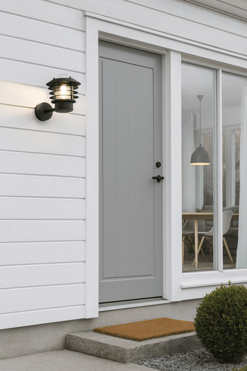 Ystad Noir lampe d’extérieur De Nordic Lighting - Sa finition noire lui conf&egrave;re une allure &eacute;l&eacute;gante, tout en la rendant robuste et durable.