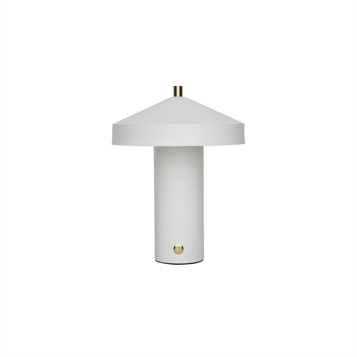 Hatto 25cm Blanc portable De OYOY - Dot&eacute;e de trois niveaux de gradation et d'une LED &eacute;co&eacute;nerg&eacute;tique, elle offre une lumi&egrave;re agr&eacute;able et personnalisable pour r&eacute;pondre &agrave; tous vos besoins.