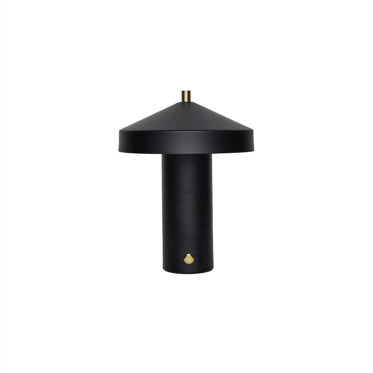 Hatto 25cm Noir portable De OYOY - Dotée de trois niveaux de gradation et d'une LED écoénergétique, elle offre une lumière agréable et personnalisable pour répondre à tous vos besoins.