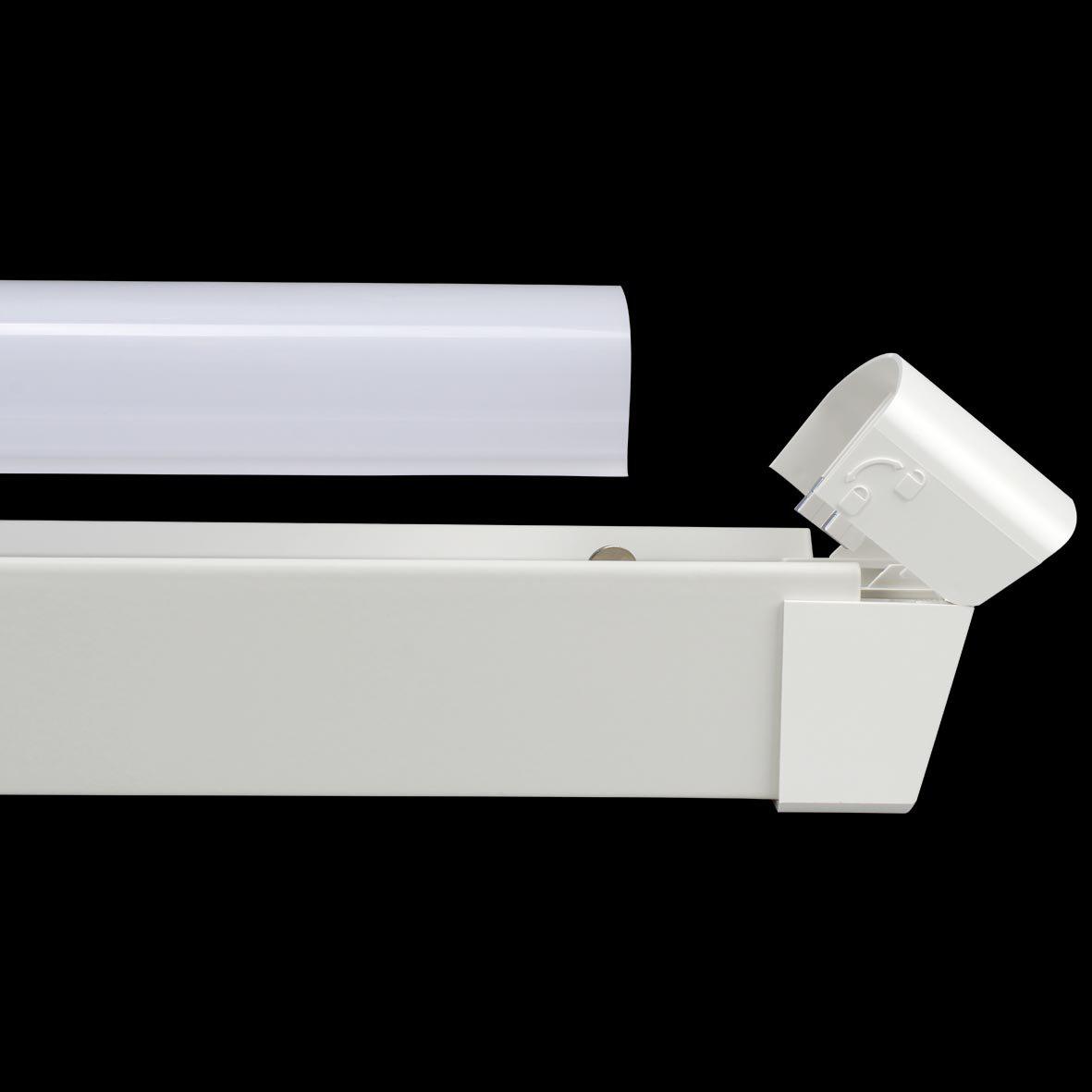 Liny Basic 3000K 130cm Blanc De Designlight - Le Liny Basic est un luminaire industriel robuste et &eacute;co&eacute;nerg&eacute;tique &agrave; LED, con&ccedil;u pour l'&eacute;clairage g&eacute;n&eacute;ral des environnements industriels et commerciaux avec une lumi&egrave;re blanche chaude.