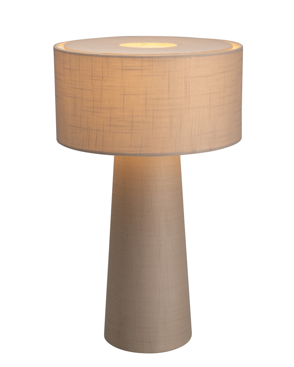 Linum 50cm Beige lampe de table De By Rydéns - Linum est une lampe de table &eacute;l&eacute;gante et d&eacute;corative en lin beige, qui apporte une touche de douceur et d'harmonie &agrave; votre int&eacute;rieur.