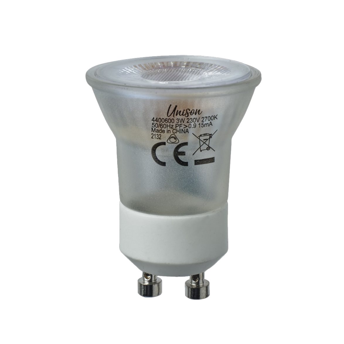 GU10 mini 3W Dimmable Transparent De Unison - 