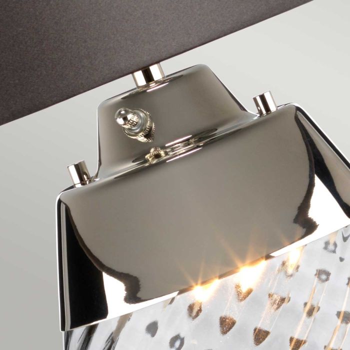Lena 74cm Gris/fumé lampe de table De Elstead Lighting - Till basen ing&aring;r en utbytbar GU10 ljusk&auml;lla p&aring; 7W med 3000K varmvitt ljus och 620lm.