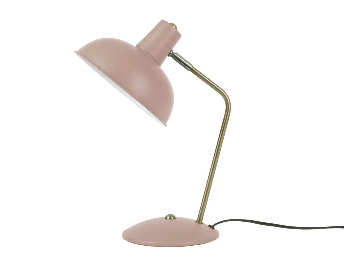 Hood 38cm Rose lampe de bureau De Leitmotiv - La lampe trouve parfaitement sa place sur un bureau ou une table de chevet et sert &agrave; la fois de source de lumi&egrave;re pratique et d'&eacute;l&eacute;ment d&eacute;coratif raffin&eacute;.