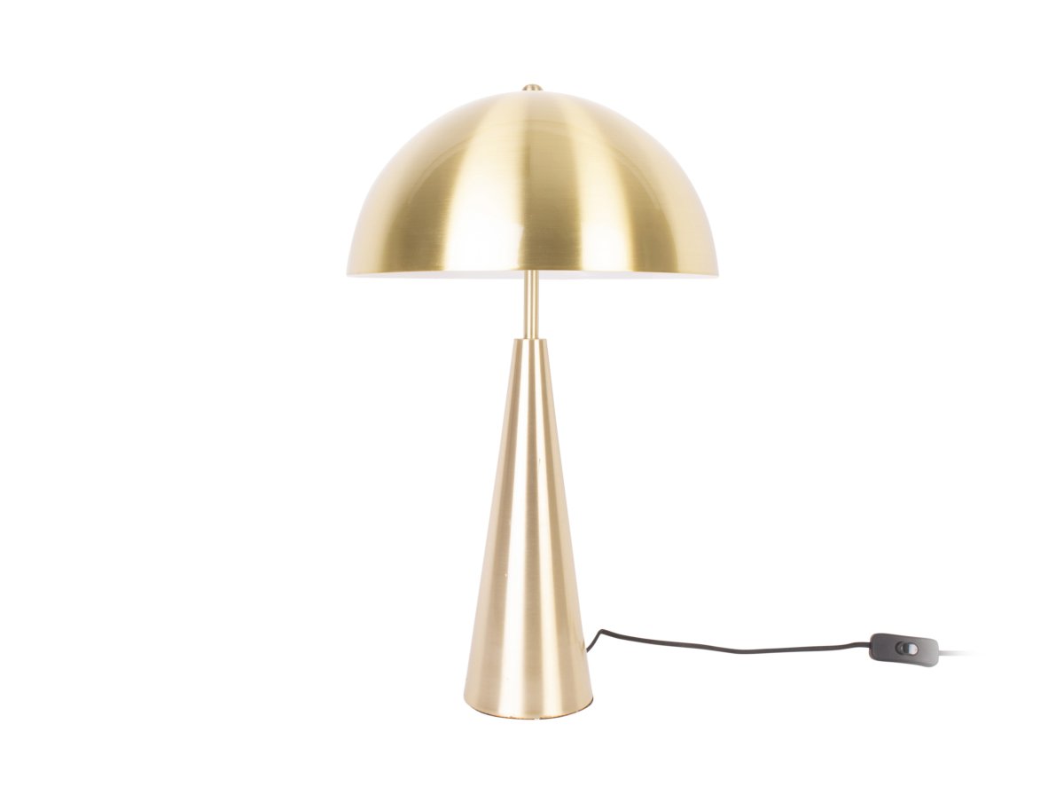 Sublime 50cm Laiton brossé lampe de table De Leitmotiv - La lampe est fournie avec un câble noir de 1,75 m, un interrupteur et une prise.