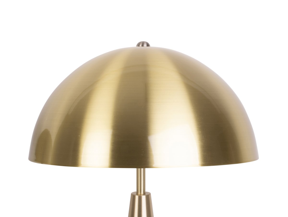 Sublime 50cm Laiton brossé lampe de table De Leitmotiv - La lampe est fournie avec un câble noir de 1,75 m, un interrupteur et une prise.
