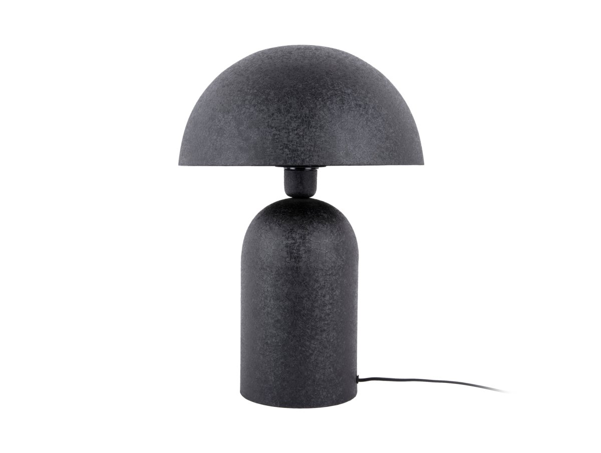 Boaz 43cm Noir lampe de table De Leitmotiv - Elle est fournie avec un câble noir de 2 mètres, un interrupteur et une prise.