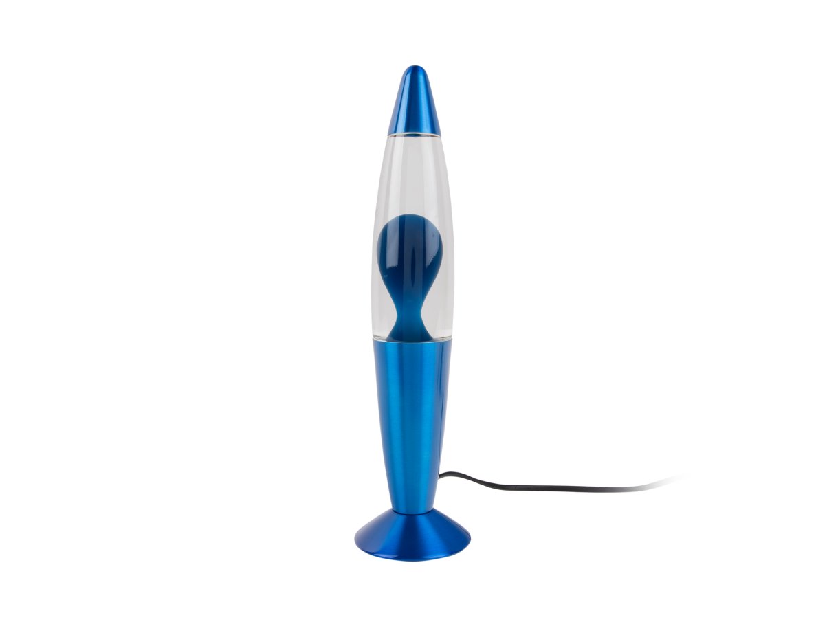 Rocket 35cm Bleu lampe pour enfant De Leitmotiv - Elle est fournie avec un c&acirc;ble noir de 1,65 m, un interrupteur et une prise.
