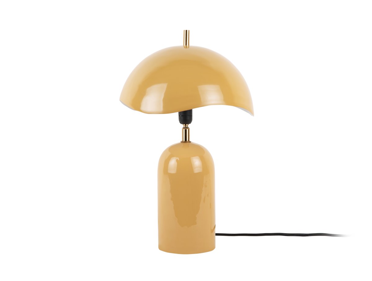 Querido 40cm Jaune lampe de table De Leitmotiv - Fabriquée en métal avec une finition jaune miel brillante et des détails dorés, elle apporte une touche de style à votre intérieur.